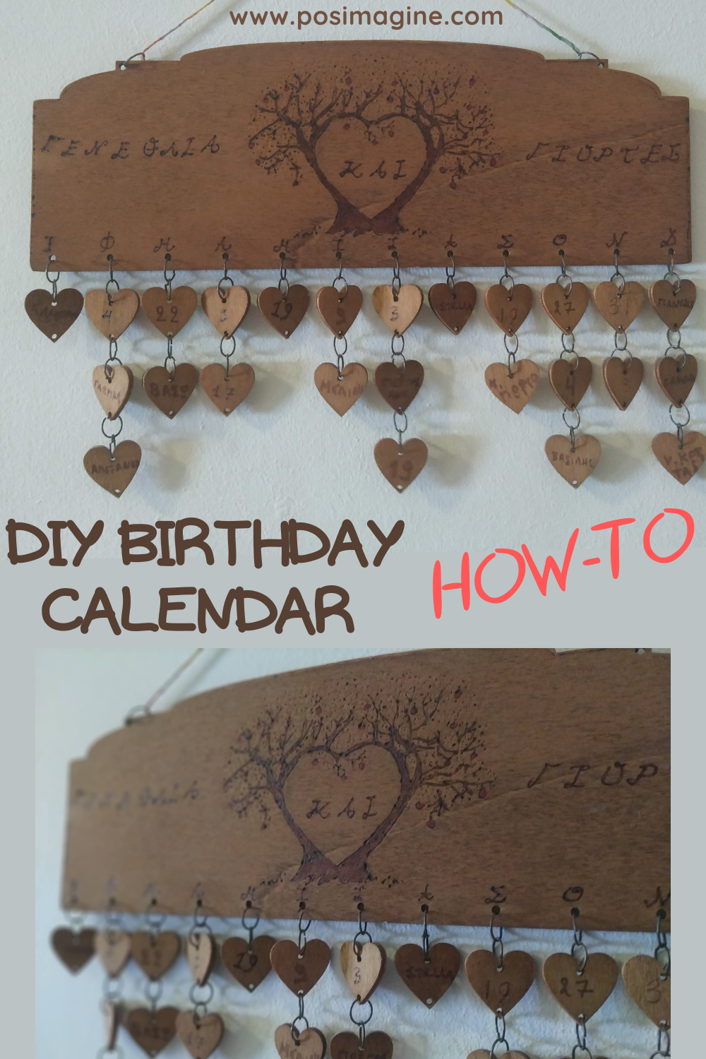 DIY Birthday Calendar Howto Posimagine